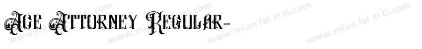Ace Attorney Regular字体转换
